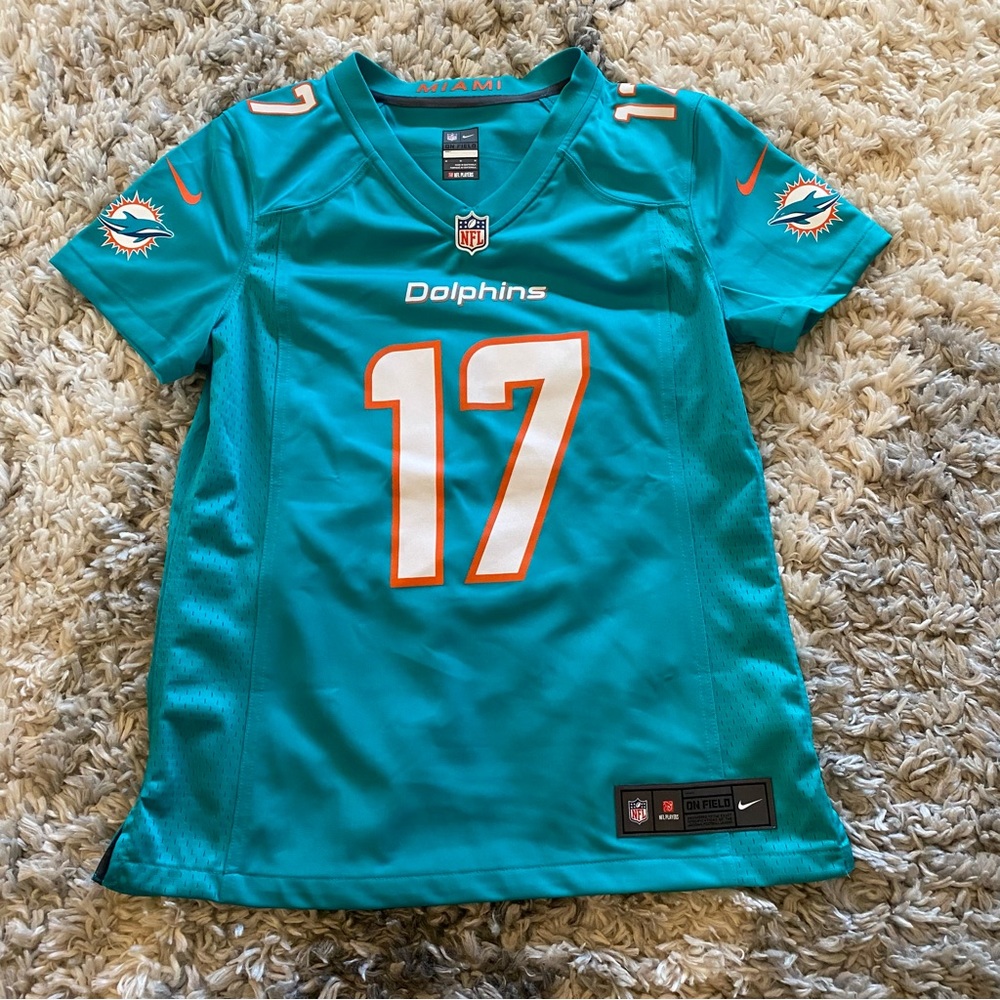 Women's Miami Dolphins Jaylen Waddle Nike Aqua Game Player Jersey, Size M